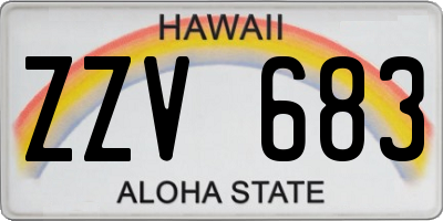 HI license plate ZZV683