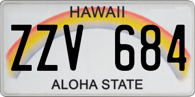 HI license plate ZZV684