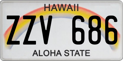 HI license plate ZZV686