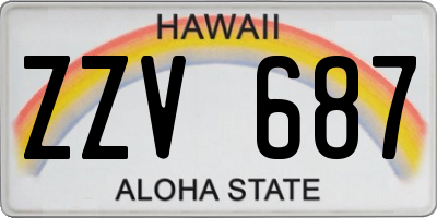 HI license plate ZZV687