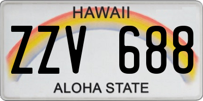 HI license plate ZZV688