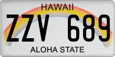 HI license plate ZZV689