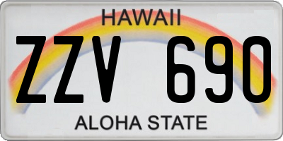 HI license plate ZZV690