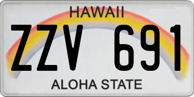 HI license plate ZZV691