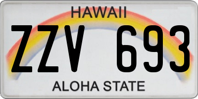 HI license plate ZZV693