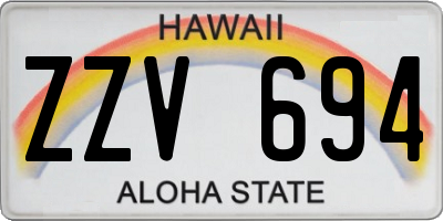 HI license plate ZZV694