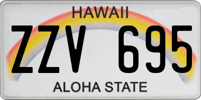 HI license plate ZZV695