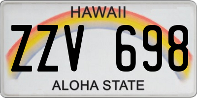 HI license plate ZZV698