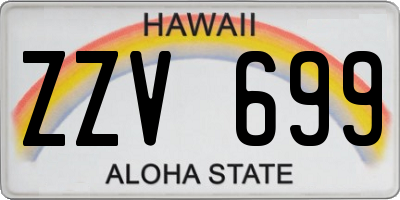 HI license plate ZZV699