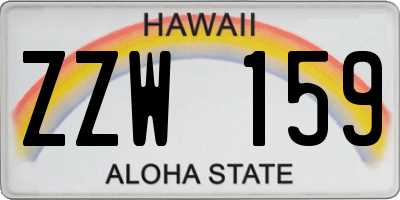 HI license plate ZZW159