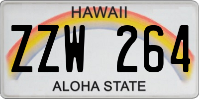 HI license plate ZZW264