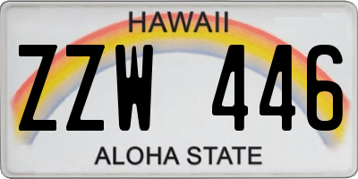 HI license plate ZZW446