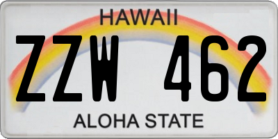 HI license plate ZZW462