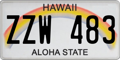 HI license plate ZZW483