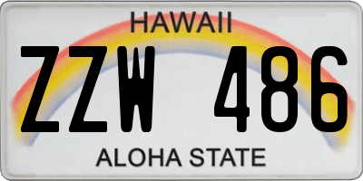 HI license plate ZZW486