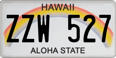 HI license plate ZZW527