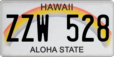 HI license plate ZZW528