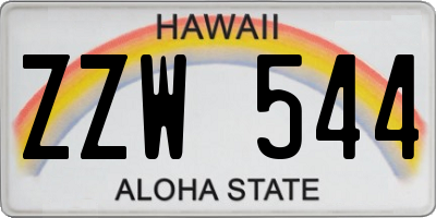 HI license plate ZZW544