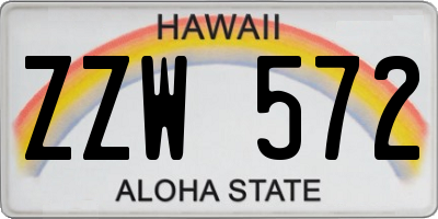 HI license plate ZZW572