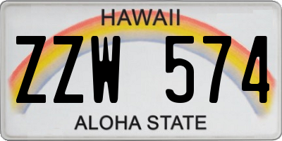 HI license plate ZZW574