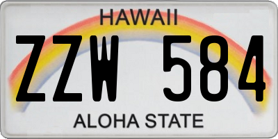 HI license plate ZZW584