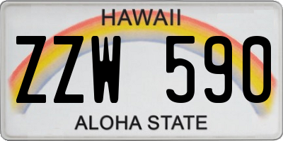 HI license plate ZZW590