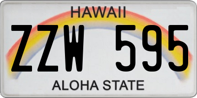 HI license plate ZZW595