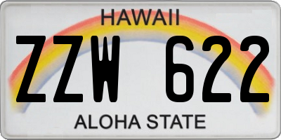 HI license plate ZZW622