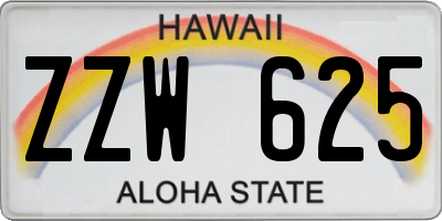 HI license plate ZZW625