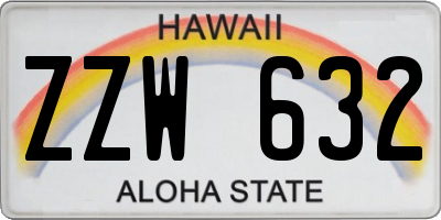 HI license plate ZZW632