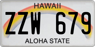 HI license plate ZZW679