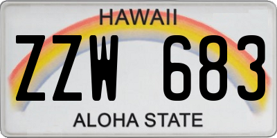 HI license plate ZZW683