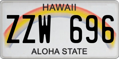 HI license plate ZZW696