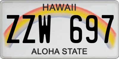 HI license plate ZZW697