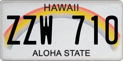 HI license plate ZZW710