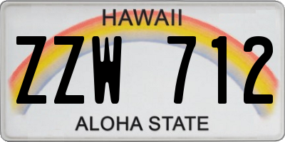 HI license plate ZZW712