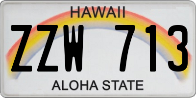 HI license plate ZZW713