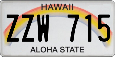 HI license plate ZZW715