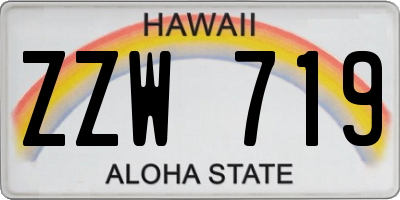 HI license plate ZZW719