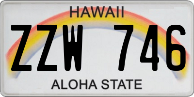 HI license plate ZZW746