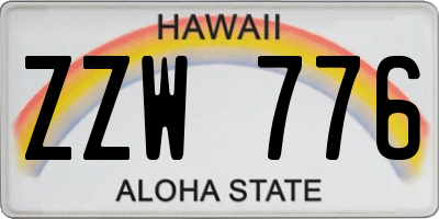 HI license plate ZZW776