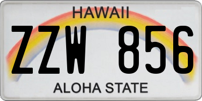 HI license plate ZZW856