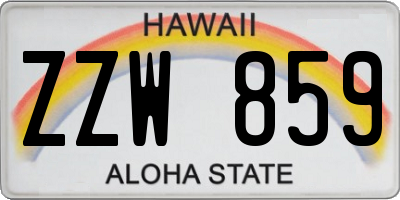 HI license plate ZZW859