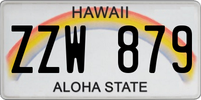 HI license plate ZZW879