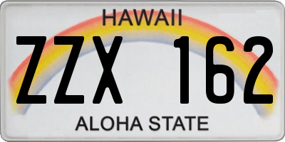 HI license plate ZZX162