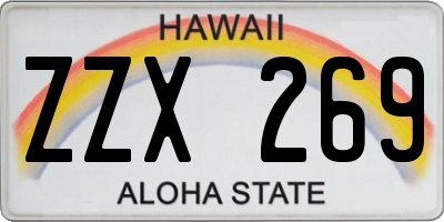 HI license plate ZZX269