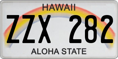 HI license plate ZZX282