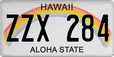 HI license plate ZZX284