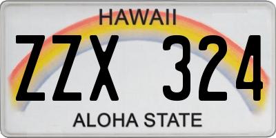 HI license plate ZZX324