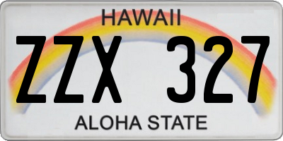 HI license plate ZZX327